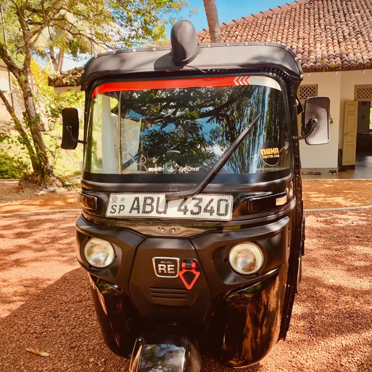 Front view of a NOHA tuk tuk